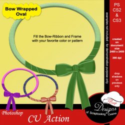 Bow Wrapped Oval by Boop Designs