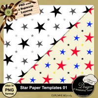 Star Paper Template 01 by Boop Designs