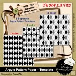 Argyle Pattern Paper TEMPLATES by Boop Designs