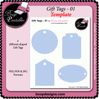 Gift Tags 01 TEMPLATE by Boop Designs