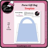 Purse Gift Bag TEMPLATE by Boop Designs Purse Gift Bag TEMPLATE by Boop Designs