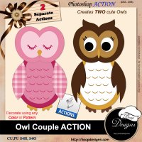 Owl Couple ACTION by Boop Designs Owl Couple ACTION by Boop Designs