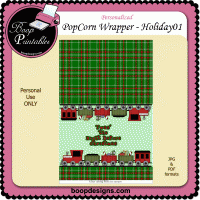 Holiday Popcorn Wrapper 01 - by Boop Designs