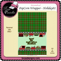 Holiday Popcorn Wrapper 01 - by Boop Designs