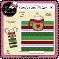 Holiday Candy Cane Holder 02 by Boop Designs