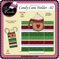 Holiday Candy Cane Holder � 02 by Boop Designs