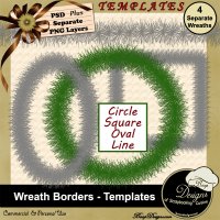 Wreath Borders - TEMPLATES by Boop Designs