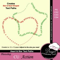 Heart & Star Text Paths by Boop Designs Heart & Star Text Paths by Boop Designs