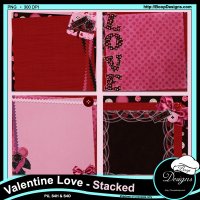 Valentine Love Stacked Papers by Boops Designs