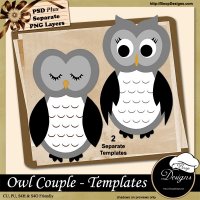 Owl Couple TEMPLATES by Boop Designs