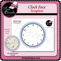 Clock Face TEMPLATE by Boop Designs Clock Face TEMPLATE by Boop Designs