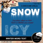 Winter Word Text - ACTION by Boop Designs