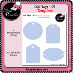 Gift Tags 01 TEMPLATE by Boop Designs