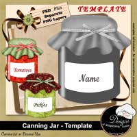 Canning Jar TEMPLATE by Boop Designs
