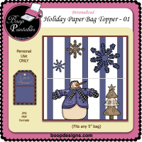 Holiday Paper Bag Topper 01 by Boop Designs