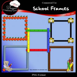 School Frames I by Boop Designs