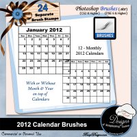 2012 Calendar Brushes by Boop Designs