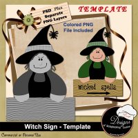 Witch Sign TEMPLATE by Boop Designs