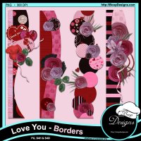 Love You Page Borders by Boops Designs Love You Page Borders by Boops Designs