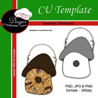 Toadstool Birdhouse - CU Template by Boop Designs