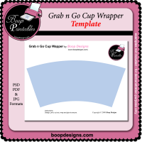 Grab n Go Cup Wrapper TEMPLATE by Boop Design Grab n Go Cup Wrapper TEMPLATE by Boop Design