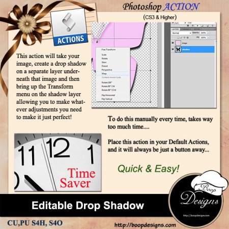 Editable Drop Shadow by Boop Designs