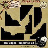 Torn Edges TEMPALTE 02 by Boop Designs