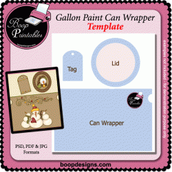 Gallon Paint Can Set - TEMPLATE by Boop Designs
