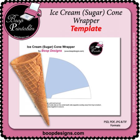 Ice Cream Sugar Cone Wrapper by Boop Designs