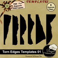 Torn Edges TEMPLATES 01 by Boop Designs