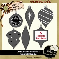 Christmas Ornaments Templates Bundle by Boop Designs