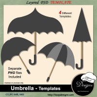 Umbrella TEMPLATES by Boop Designs