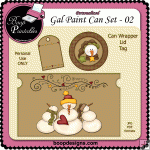 Gallon Paint Can Wrapper Set � 02 by Boop Designs