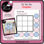 Tic Tac Toe TEMPLATE by Boop Designs