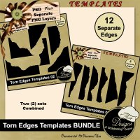 Torn Edges TEMPALTE Bundle by Boop Designs