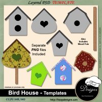 Bird House TEMPLATES by Boop Designs Bird House TEMPLATES by Boop Designs