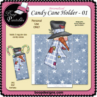 Holiday Candy Cane holder 01 by Boop Designs