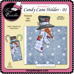 Holiday Candy Cane holder � 01 by Boop Designs