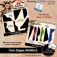 Torn Edges Action BUNDLE by Boop Designs