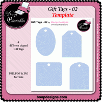Gift Tags 02 TEMPLATE by Boop Designs