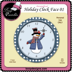 Holiday Clock Face � 01 by Boop Designs