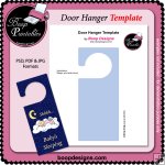 Door Hanger Sign TEMPLATE by Boop Designs