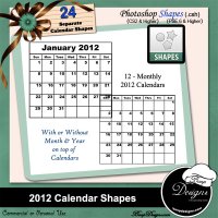 2012 Calendar Shapes by Boop Designs 2012 Calendar Shapes by Boop Designs