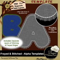 Frayed & Stitched Alpha TEMPLATE by Boop Designs Frayed & Stitched Alpha TEMPLATE by Boop Designs