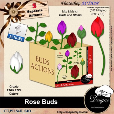 Rose Buds by Boop Designs