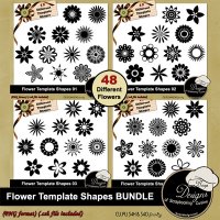 Flower Shapes Templates Bundle by Boop Designs Flower Shapes Templates Bundle by Boop Designs