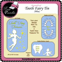 Tooth Fairy Tin Blue by Boop Designs