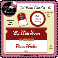 Gallon Paint Can Set Get Well 01 by Boop Designs Gallon Paint Can Set Get Well 01 by Boop Designs