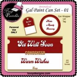Gallon Paint Can Set � Get Well 01 by Boop Designs
