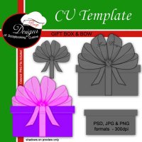 Bow With Gift Box - CU Template by Boop Designs